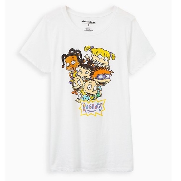 TORRID WT SLIM FIT CREW TEE - RUGRATS WHITE - Picture 1 of 5
